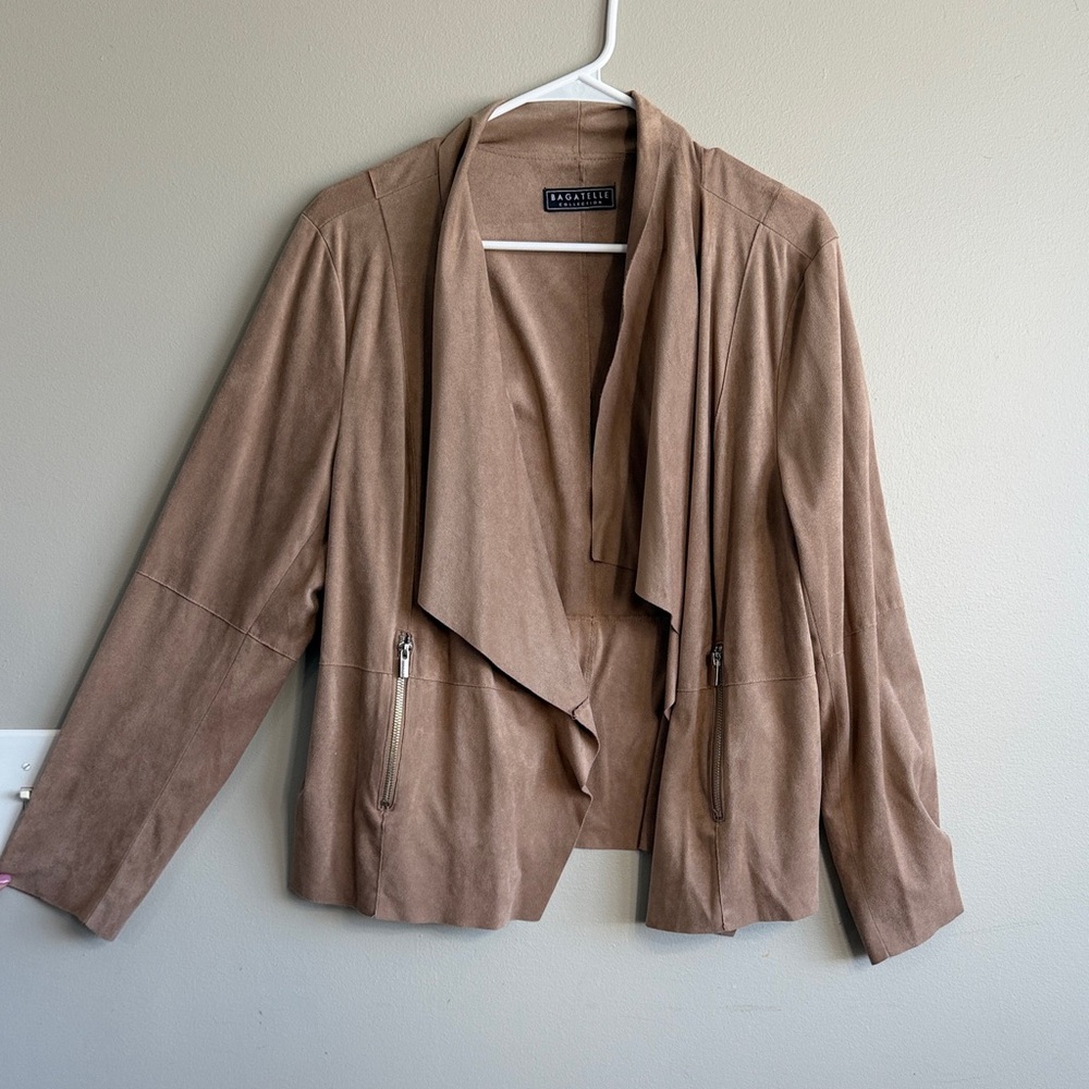 Bagatelle Tan Draped Women's Blazer